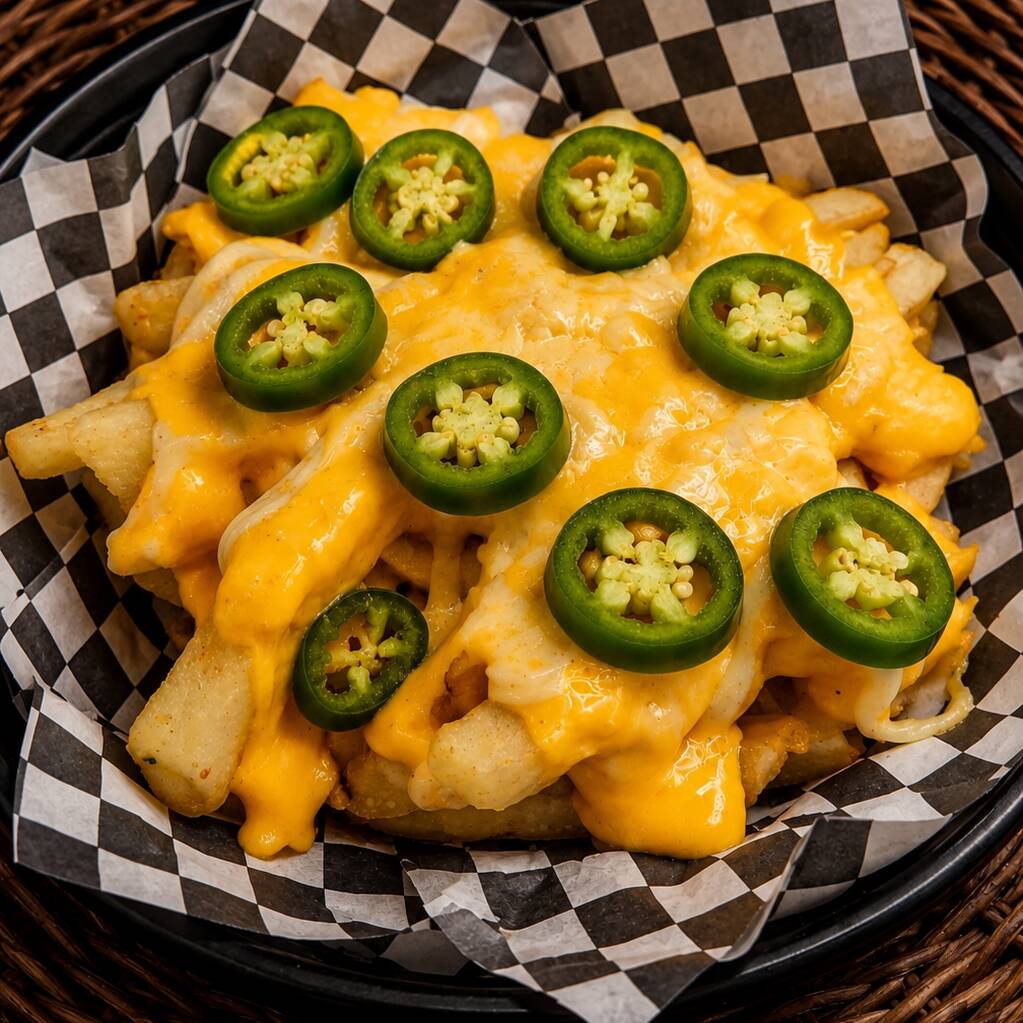 Papas con Queso y Jalapeños