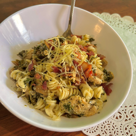 Pasta Pollo y Champiñones