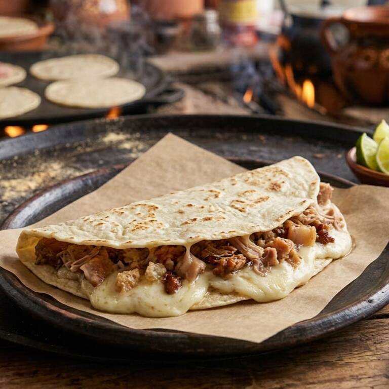 Quesadilla de Harina con Lengua
