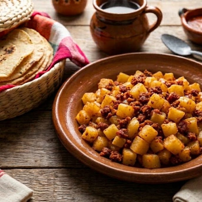 Tortillas de Maíz Papas con Chorizo