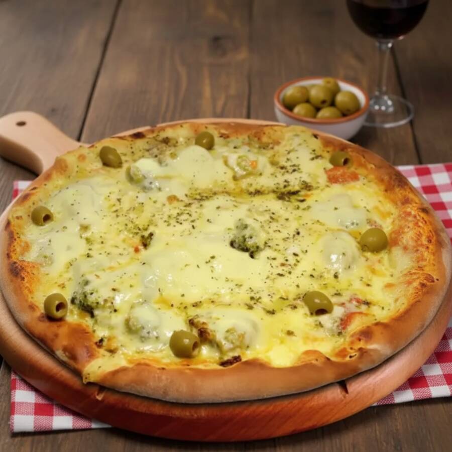 Mussarela e Brócolis refogado