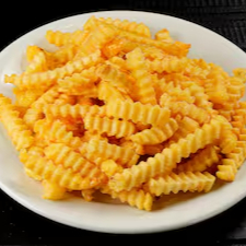 Porção de batata tradicional de 400g, temperada com sal e páprica.