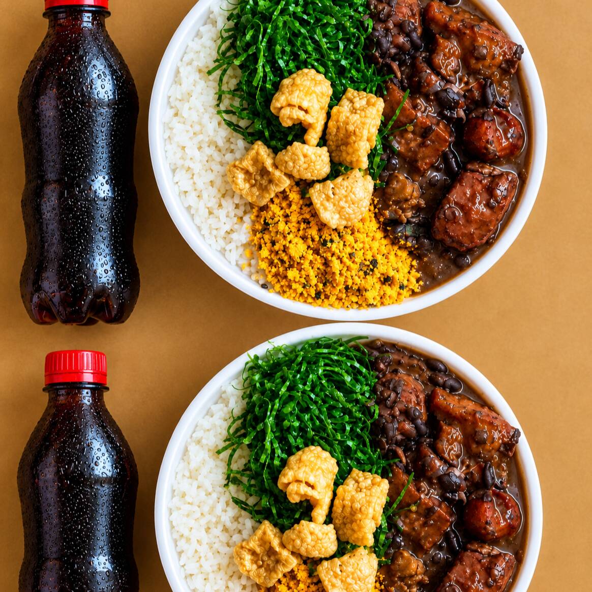 2 Marmita feijoada magra, acompanha: (arroz, lombo suino, bacon, couve refogada na manteiga, farofa temperada) + 2 refrigerantes pet 200ml GRATIS Marmita indicada para 2 pessoas.