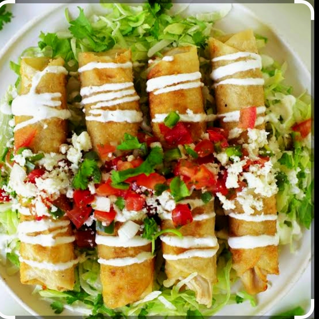 5 flautas de pollo