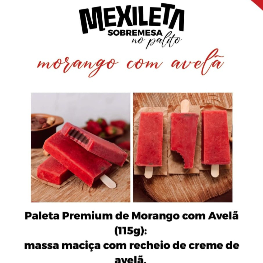 Massa maciça com recheio de creme de avelã 115g - Mexileta