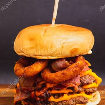 Burguer BBQ Con Aros De Cebolla