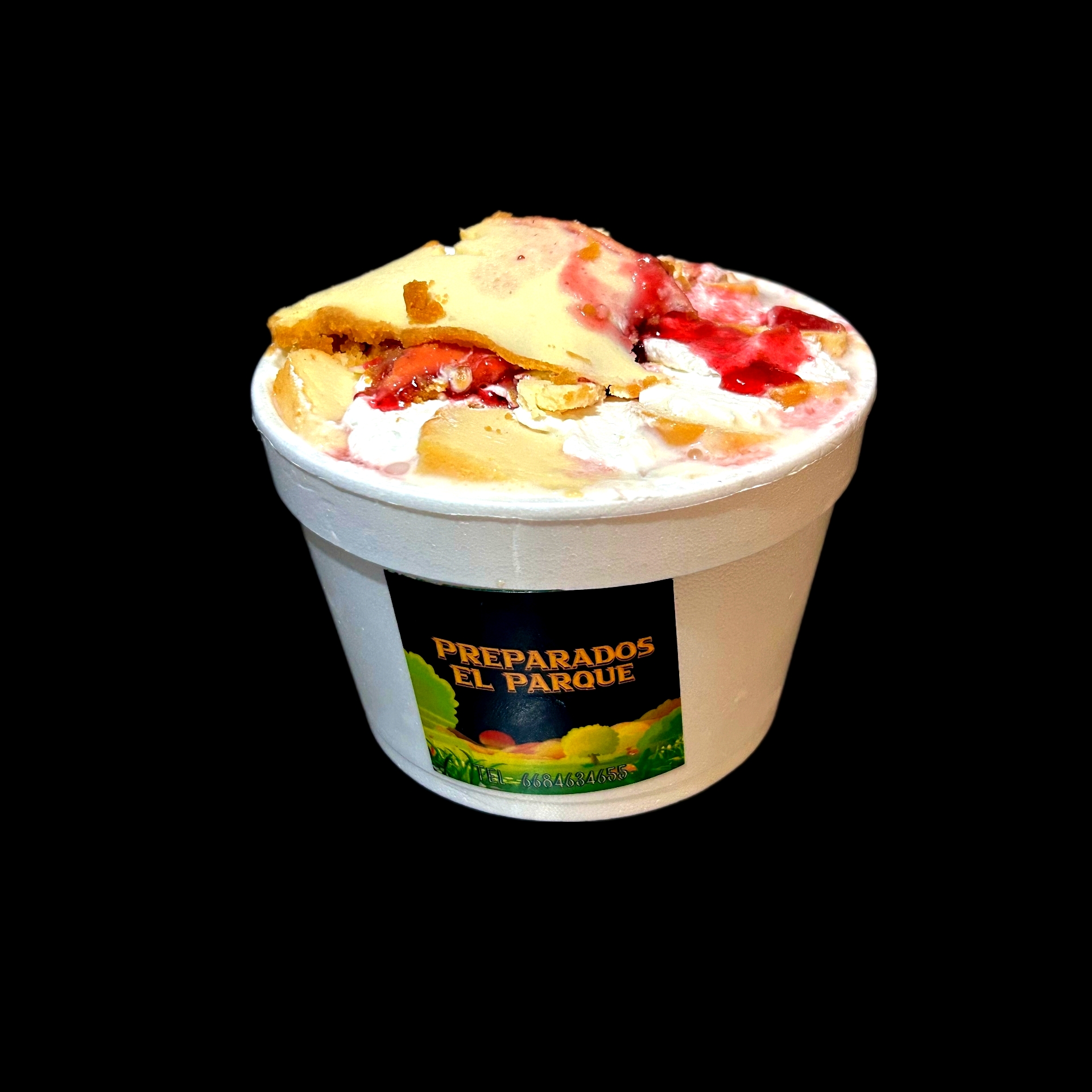 Fresas con crema con Cheesecake de Zarzamora