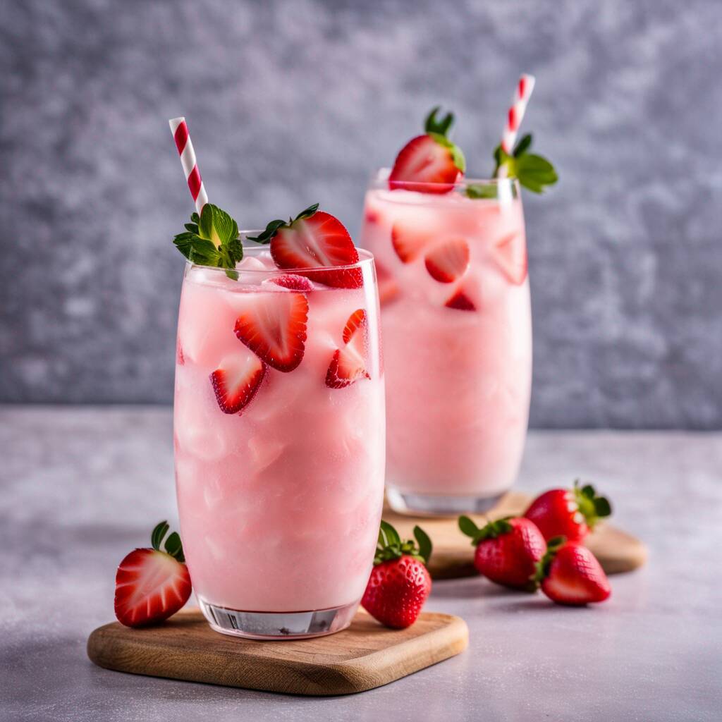 Agua de FresaCrema 🍓