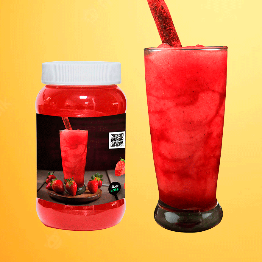 Frappe De Fresa de Agua 500 ml