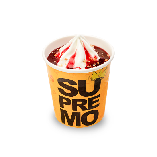 Sorvete de Baunilha, Polpa de Morango e Castanha de Caju