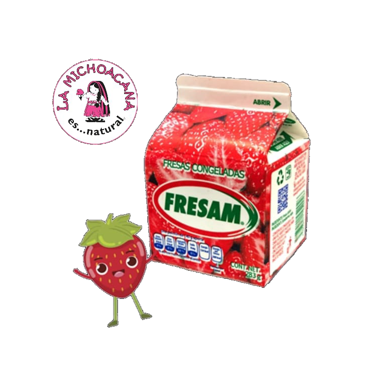 Fresas Congeladas con Crema
