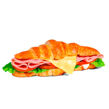 Criossant jamón con vegetales