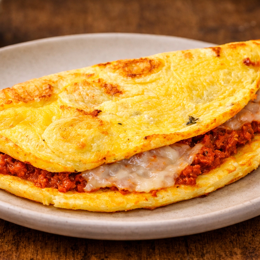 Crepioca de calabresa com catupiry