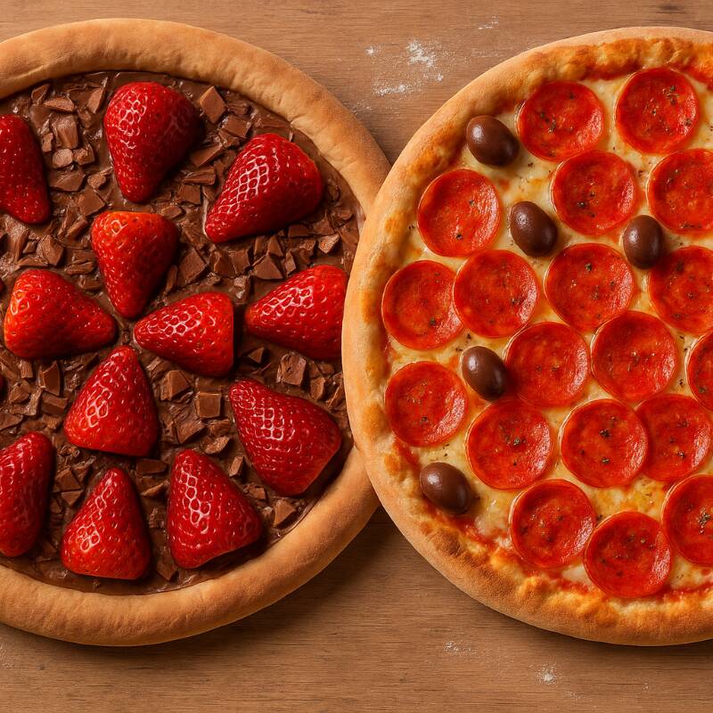 Sensação vai automaticamente com borda de chocolate