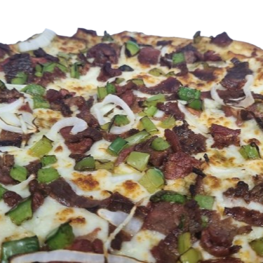 Pizza Grande Carne Asada con Base Pesto