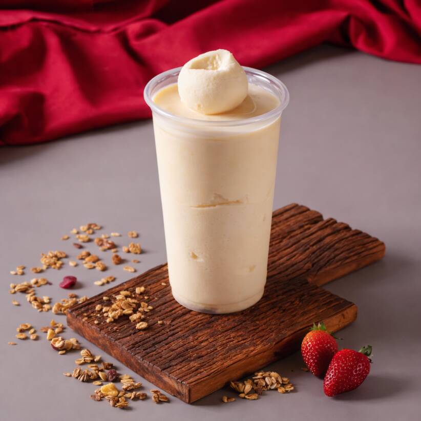 Cupuaçu cremoso e bem gelado em copo de 300ml. Acompanhe com 3 complementos grátis à sua escolha. Ideal para matar a vontade com muito sabor!