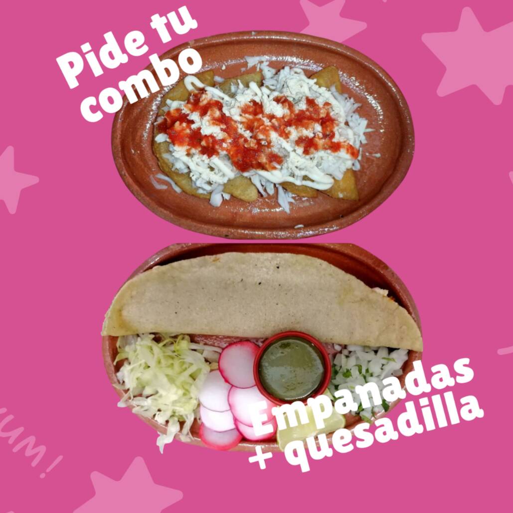 Quesadilla de Bistec + Empanada de Pollo