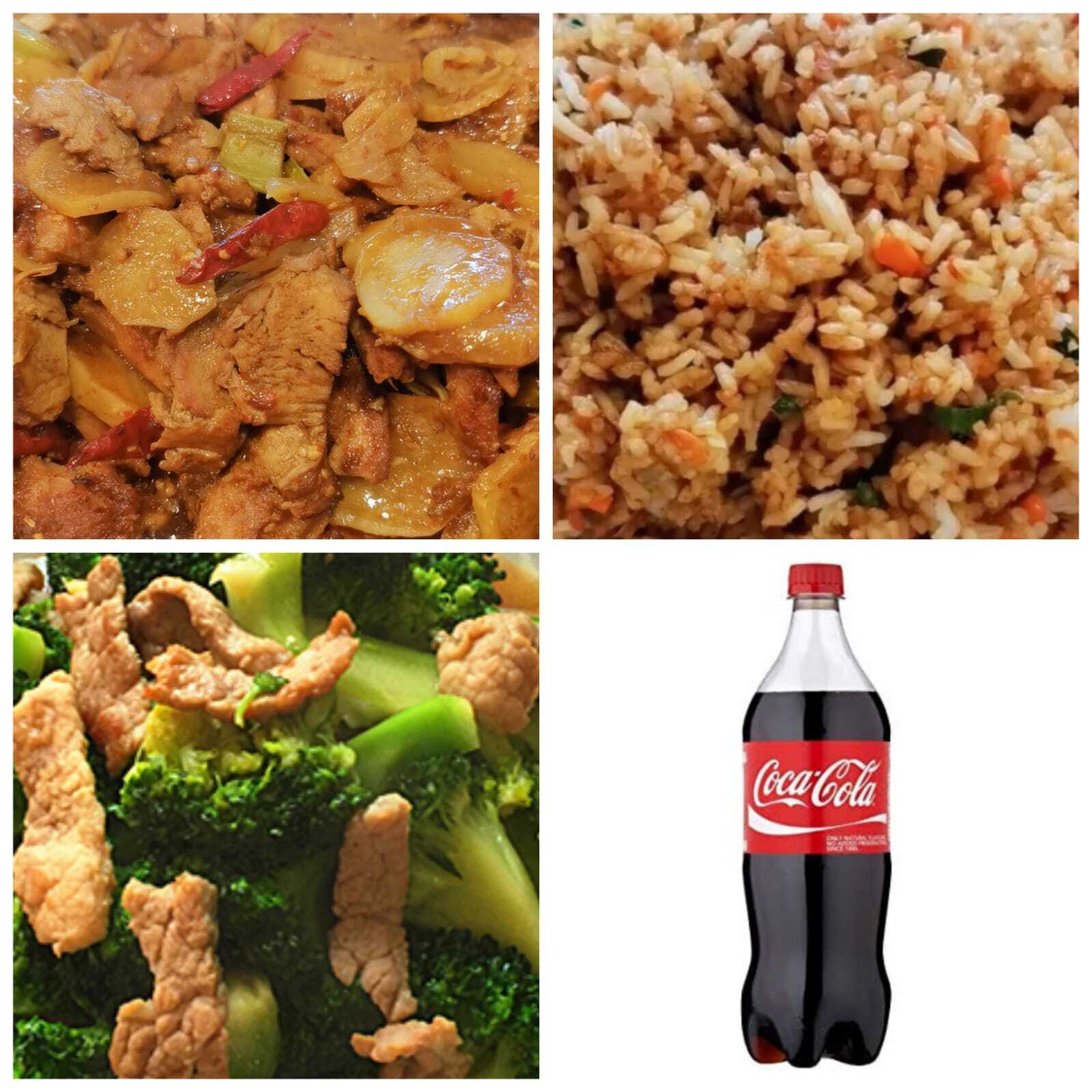 Pollo Picoso y Brócoli, Coca600ml(辣鸡+菜花+可乐)