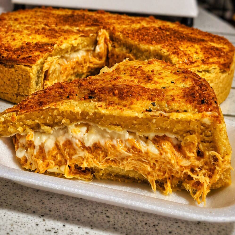 Delicioso Empadão De Frango Desfiado Com Queijo Ralado E Requeijão