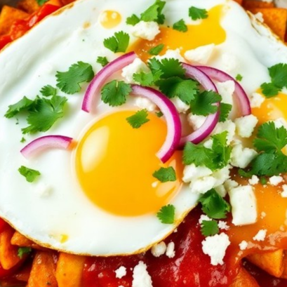 Chilaquiles Rojos con Huevo