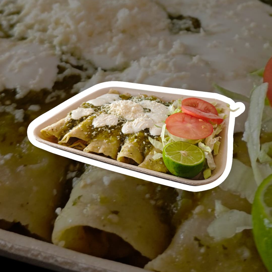 Enchiladas Verdes Con Queso