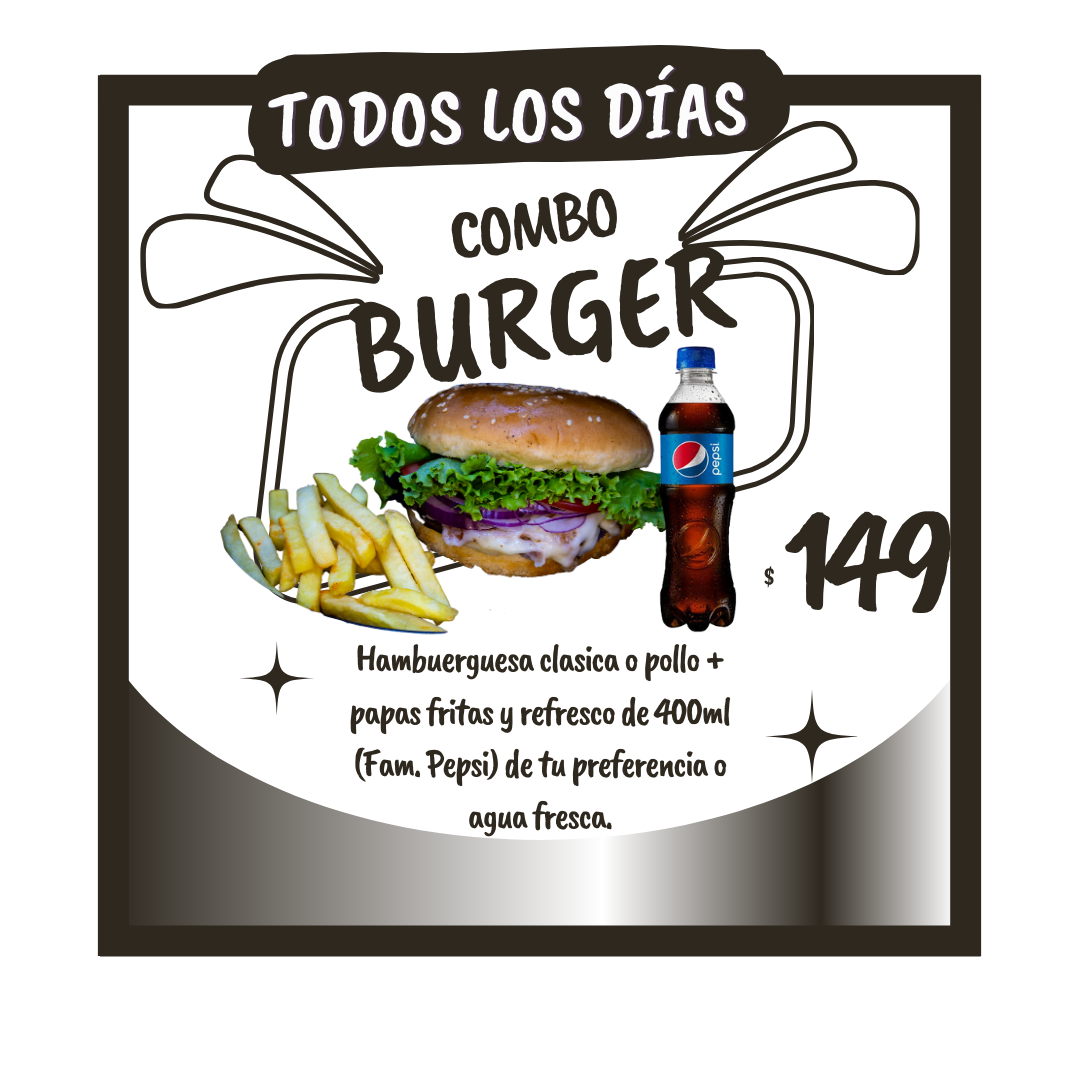 Combo 1 Hamburguesa Clásica