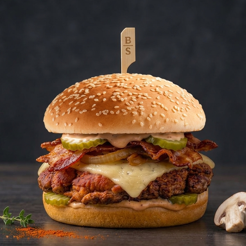 House Sizzle Burger + Papas