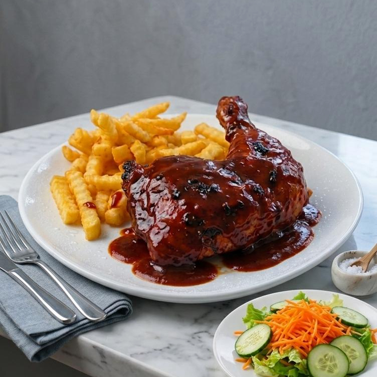 Pierna De Pollo A La BBQ