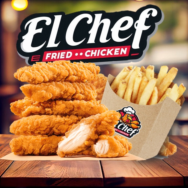 Chicken Tenders 12 Piezas mas Papas Fritas