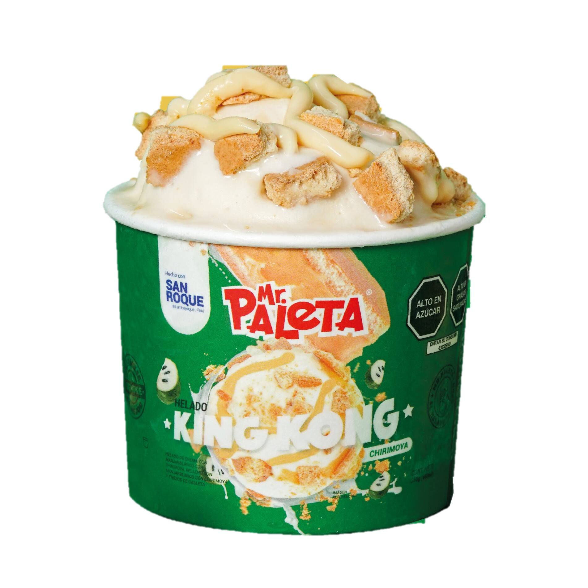 Helado de King Kong con Manjarblanco con Chirimoya