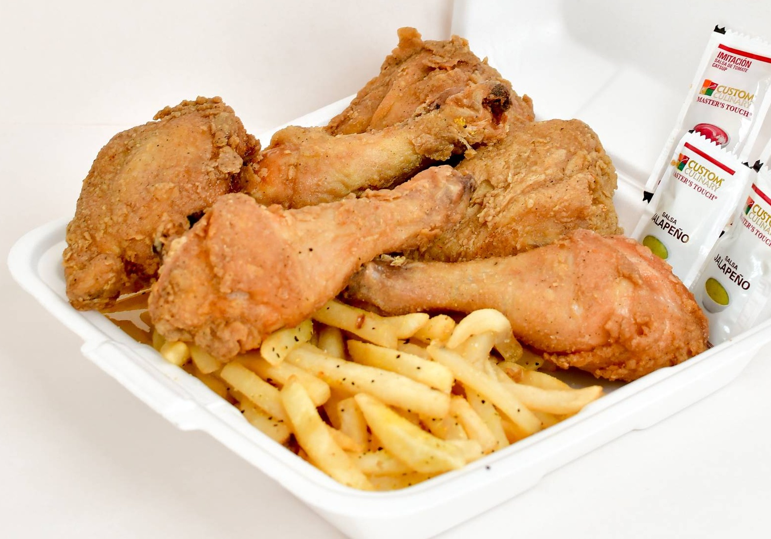 Pareja 6 piezas pollo frito
