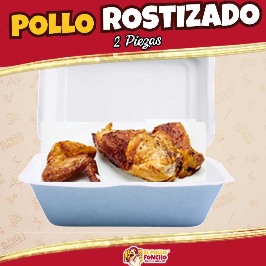 1/4 Pollo Rostizado 2 Piezas