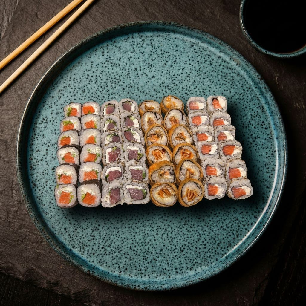 Combo com 48 unidades para compartilhar: varie entre makimonos, hots e uramakis e monte o mix perfeito. #combo48 #sushilovers #jantarjapa #deliveryjapa