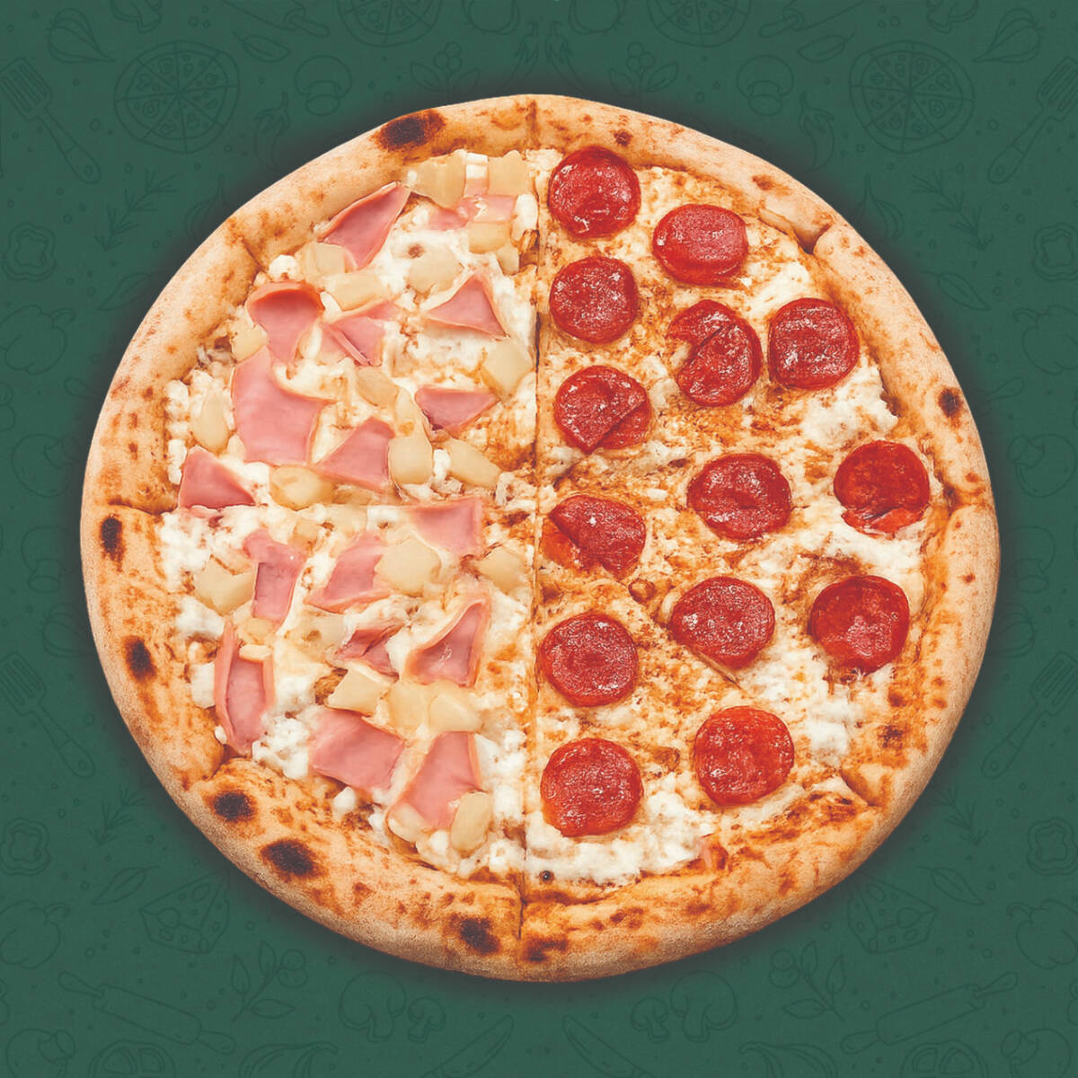 Hawaiana & Pepperoni (Grande 35 CM)