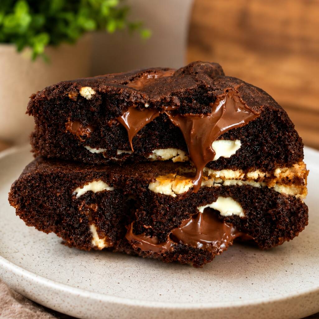 Cookie de massa black e gotas de chocolate ao leite e branco