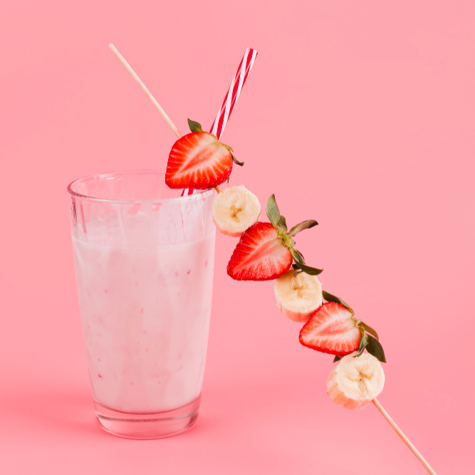 Licuado de Plátano Fresa