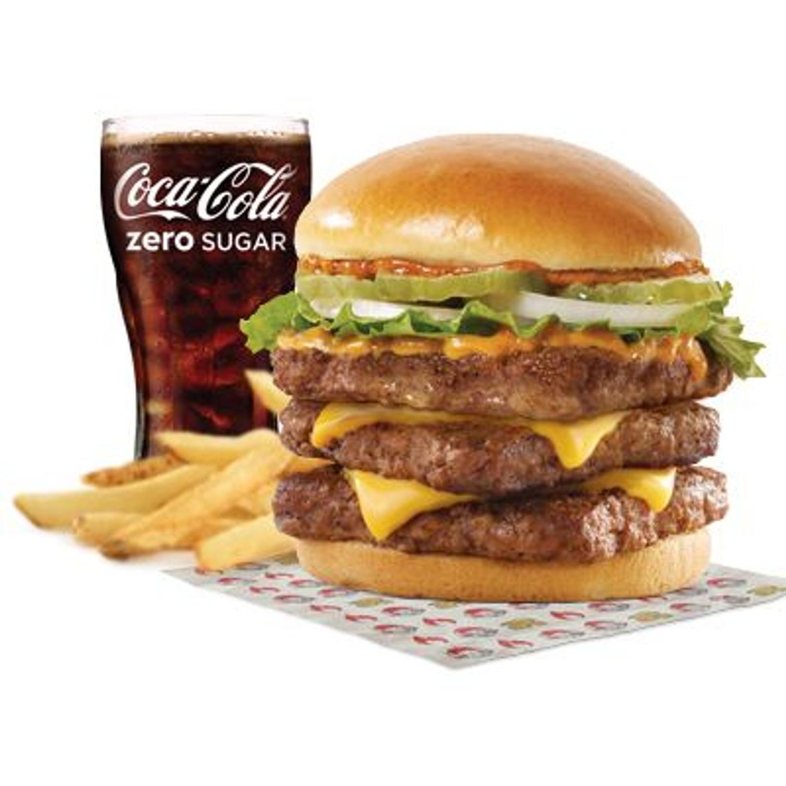 Combo Triple Spicy Cheddar Cheeseburger