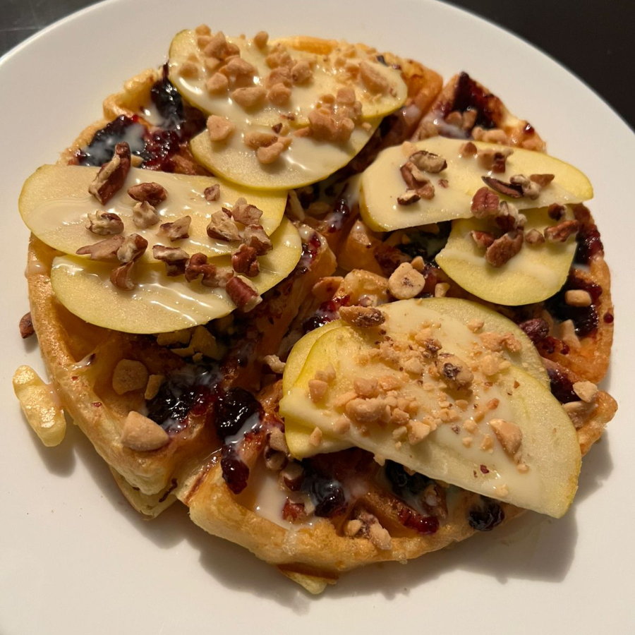 Waffle Gourmet con philadelphia y lechera