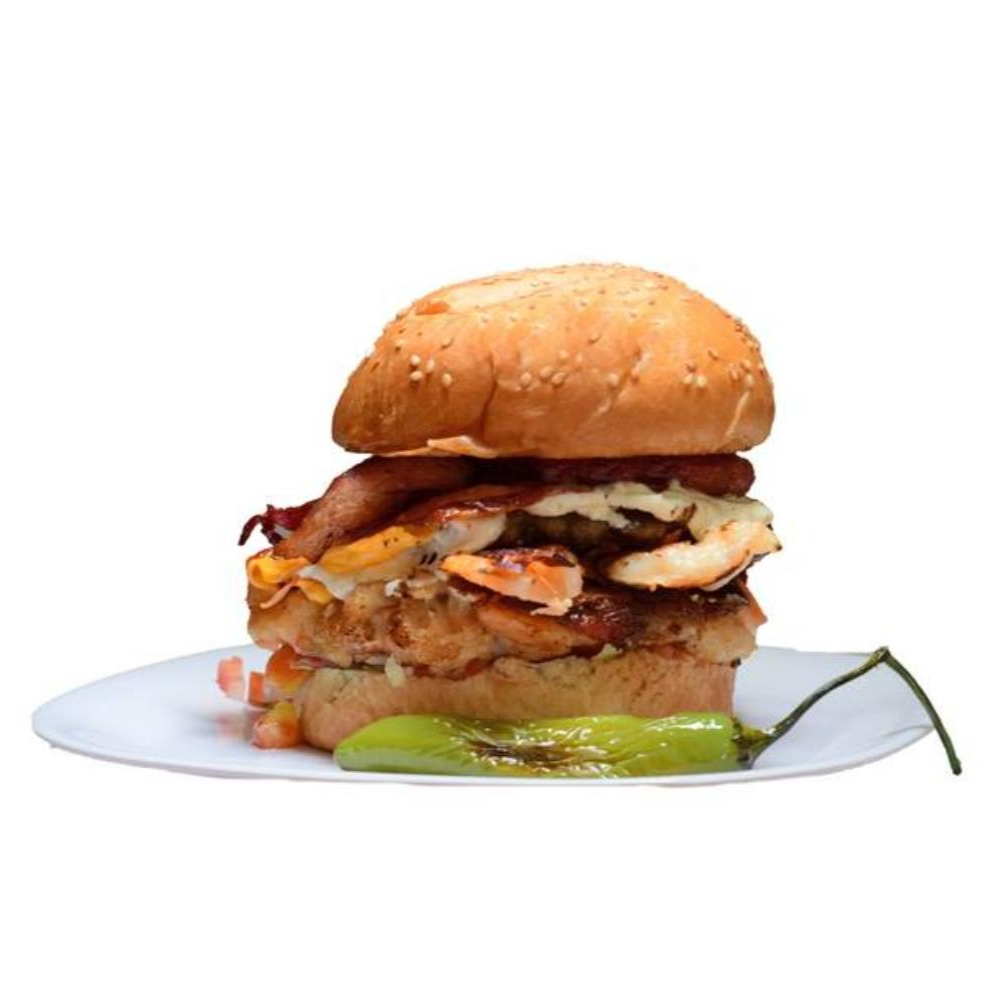 HAMBURGUESA MAR Y TIERRA