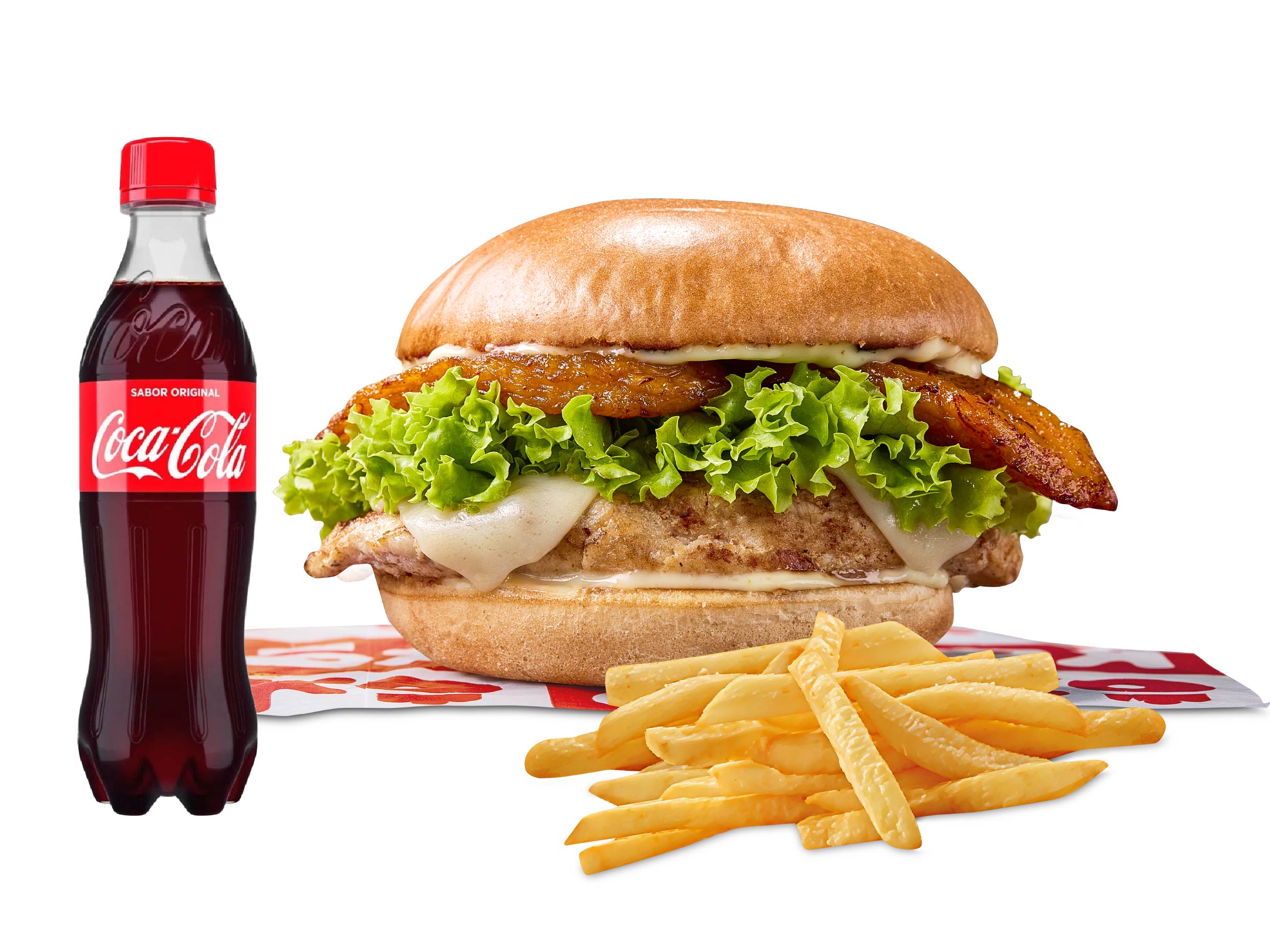 Combo hamburguesa kokoriko a la plancha