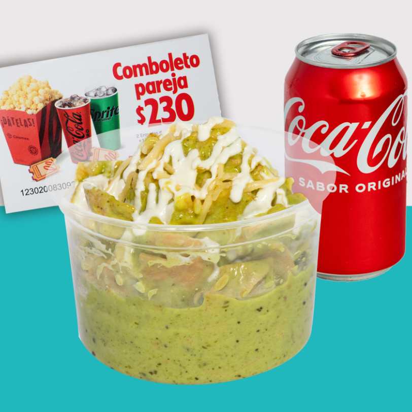 Combo Chilaquiles Medio Litro + Cupón cine