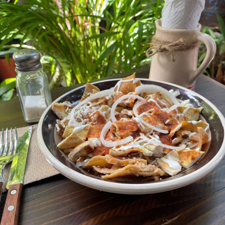 Chilaquiles con pechuga