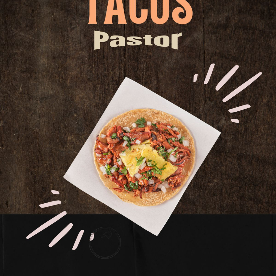 Tacos de pastor con queso