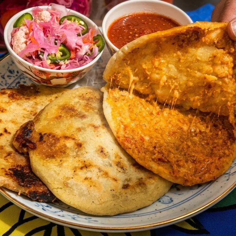 Pupusa de Ajo con Queso