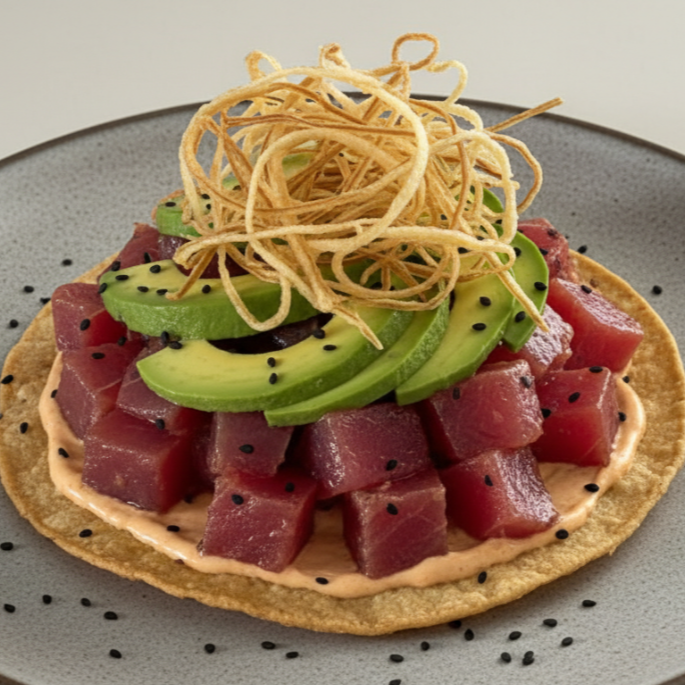 Tostada de Atún Azul