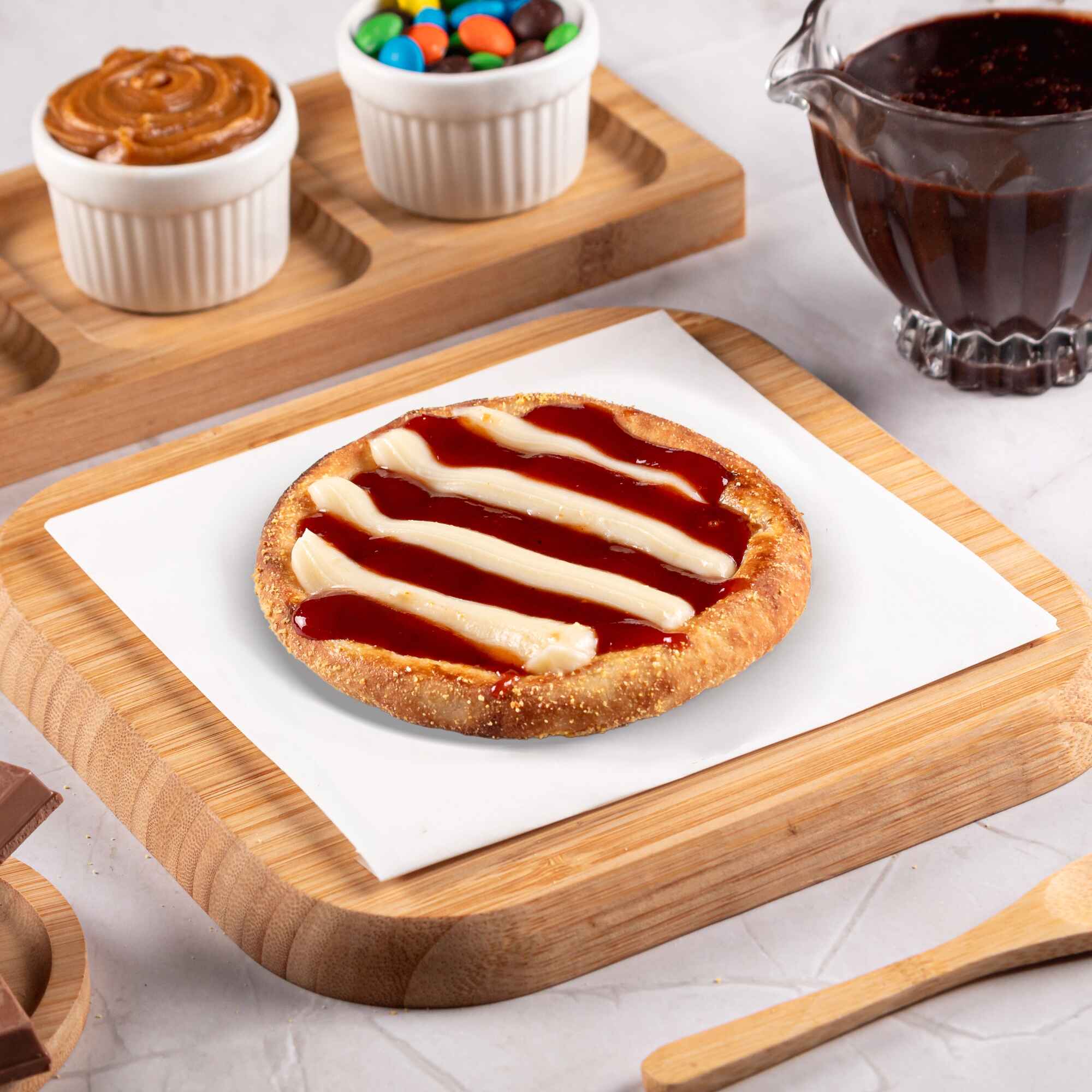 Recheada com Catupiry Original e goiabada, uma combinação clássica de doce e cremoso.