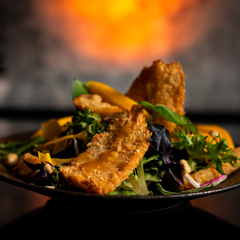 Ensalada de camarones al coco