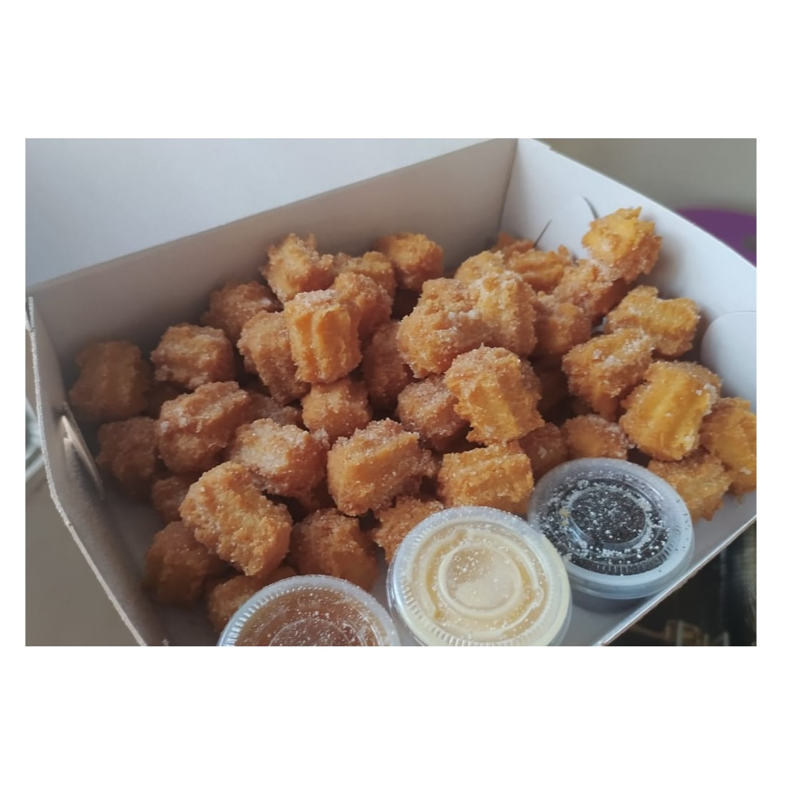80 Churros Popcorn + 2 Salsas (1Oz)