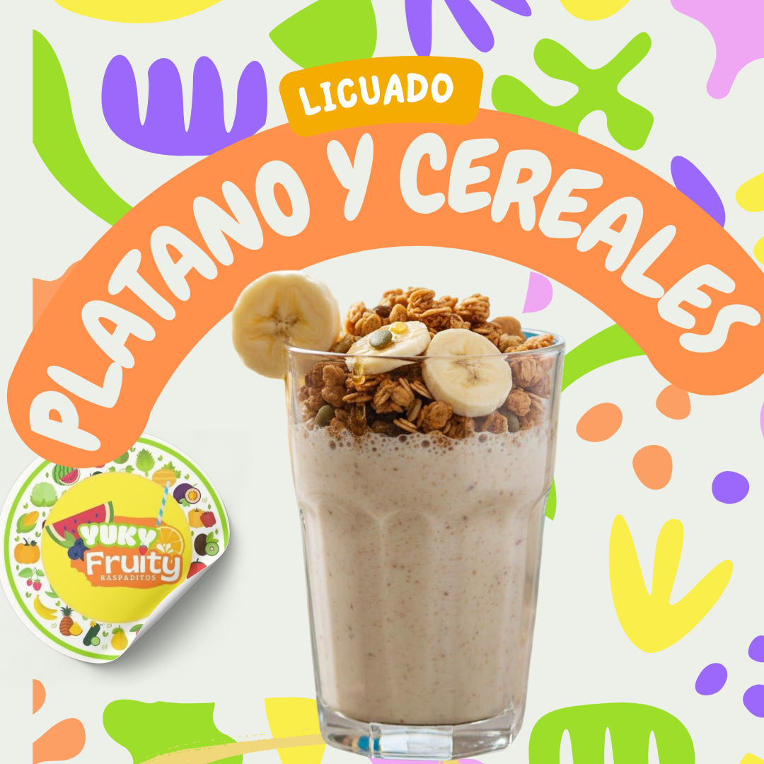 LICUADO DE PLATANO CON CEREALES