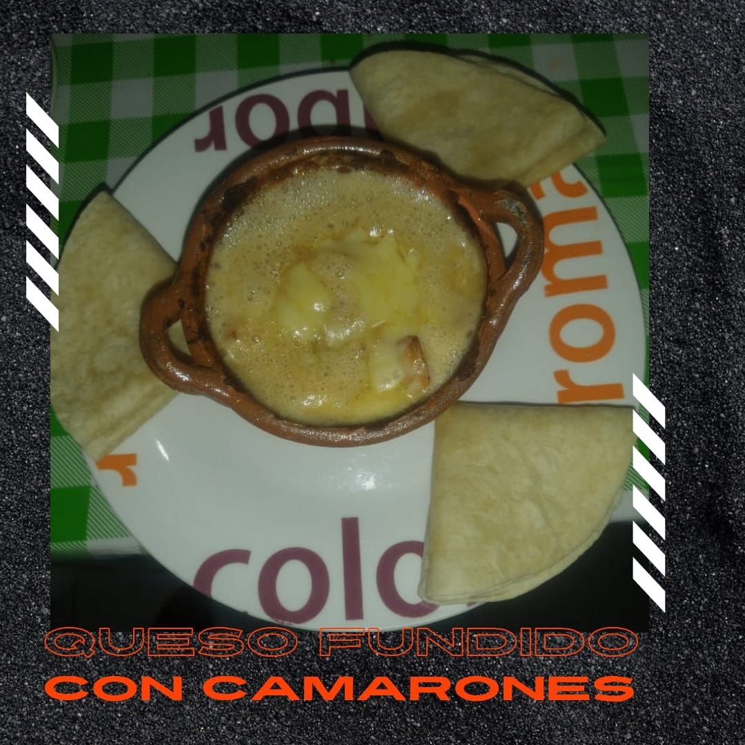Queso Fundido con Camarones